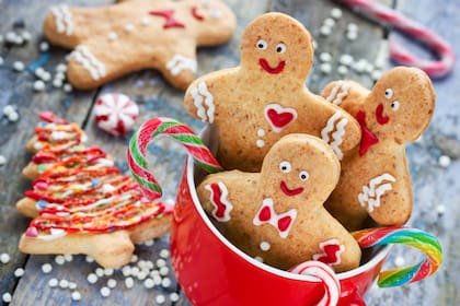 Galletitas de Navidad con forma de muñeco.
