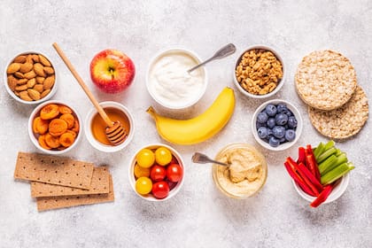 Menú de snacks saludables