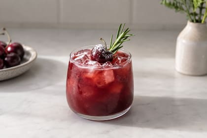 Mocktail con té de hibiscus