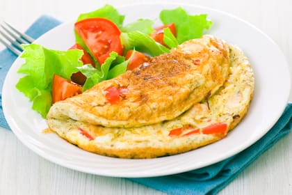 Omelette de tomate y queso
