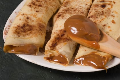 Panqueques clásicos con dulce de leche