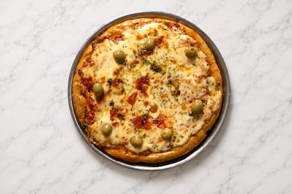 Pizza de mozzarella al molde