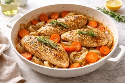 Pollo al romero con limón