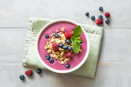 Smoothie bowl de frutos rojos