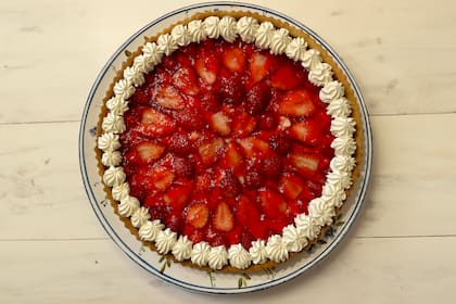 Tarta de frutillas con crema pastelera