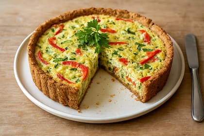 Tarta low carb con base de nuez y ricota