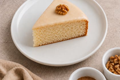 Torta húmeda de manzana y nueces