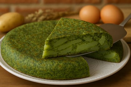 Tortilla de papa y kale