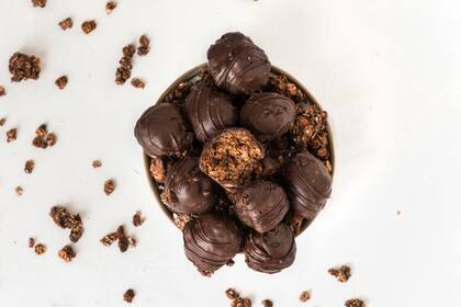 Trufas de cacao y mantequilla de maní