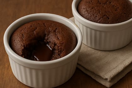 Volcán de chocolate sin azúcar