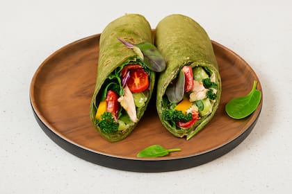 Wraps de arvejas con pollo
