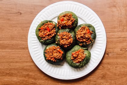 Zapallitos rellenos con soja texturizada